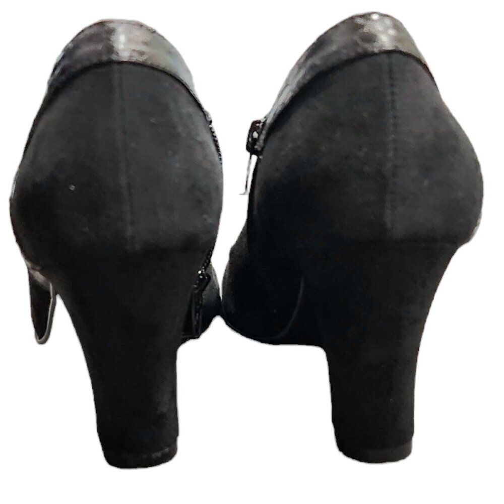 Aerosoles Day Strole Round Toe Stylish Suede Booties Heel Pump 6.5M - Picture 3 of 6